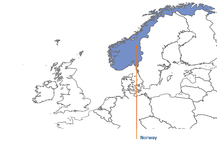 map – Norway